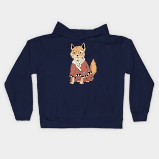 Shiba Japanese Style Kids Hoodie